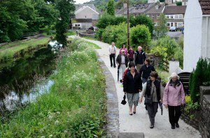 Local residents enjoying the walk along the new towpath .Pic: Jon Bewley/Sustrans